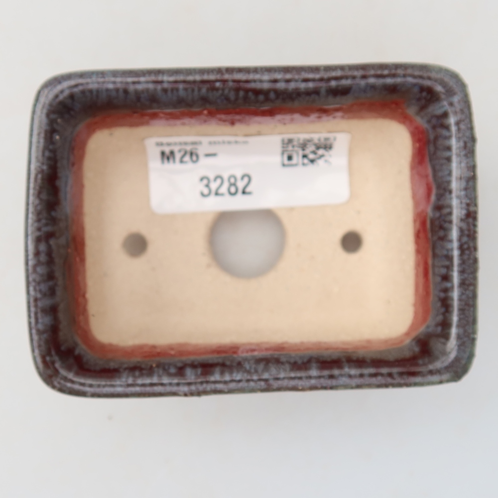 Keramik-Bonsai-Schale 7,5 x 5,5 x 4 cm, Farbe: Grau