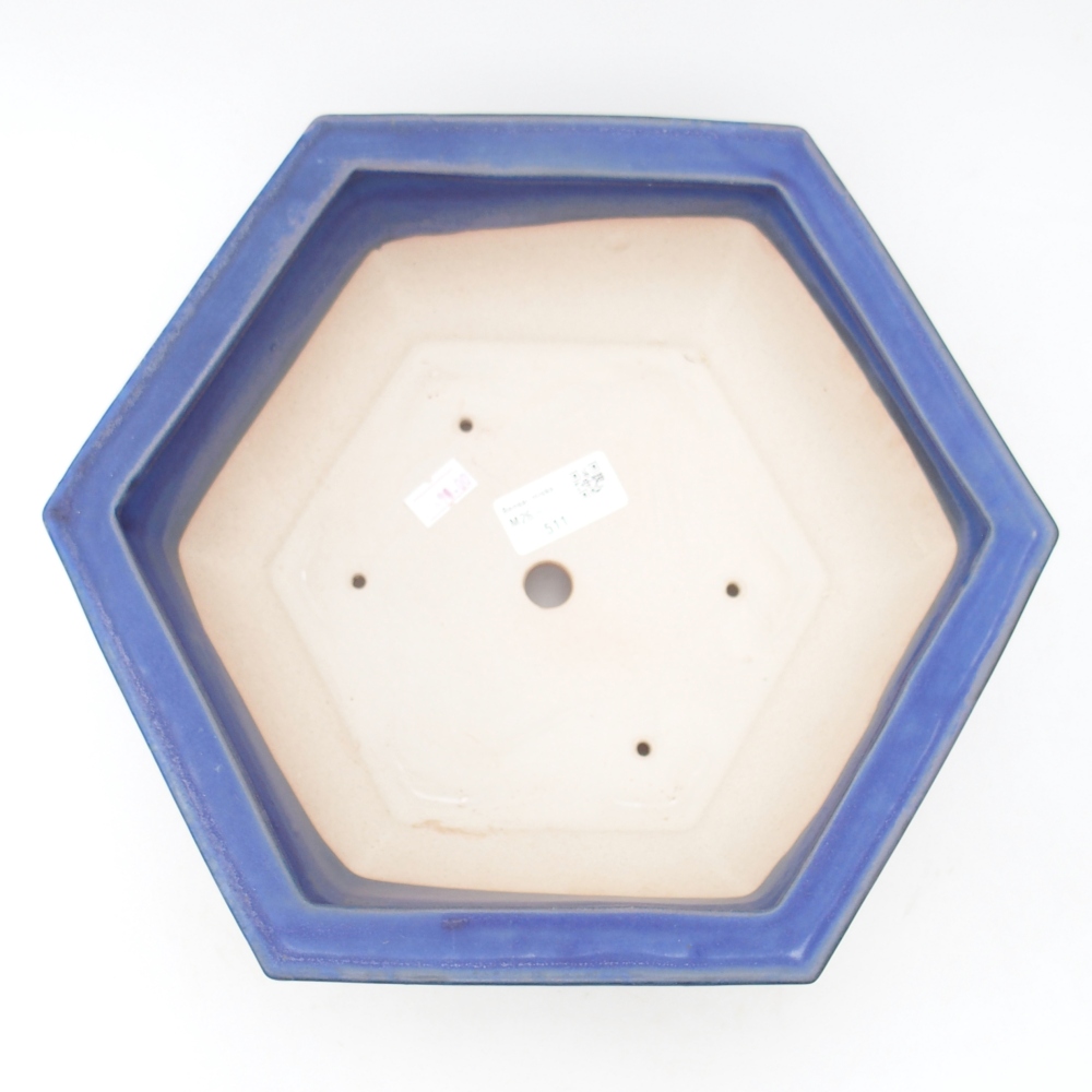 Bonsaischale aus Keramik 28 x 24,5 x 9 cm, Farbe blau