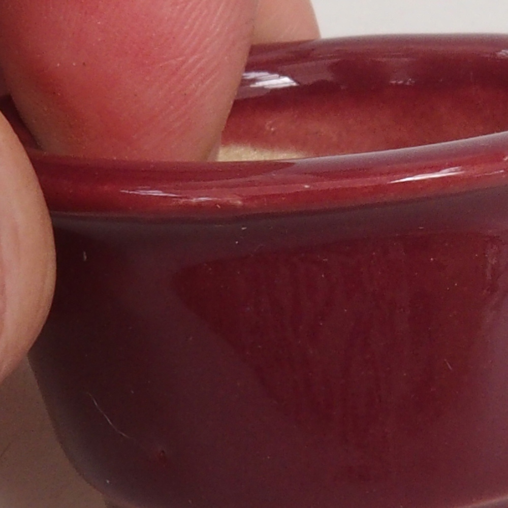 Mini-Bonsaischale 4 x 4 x 2 cm, Farbe Burgunder