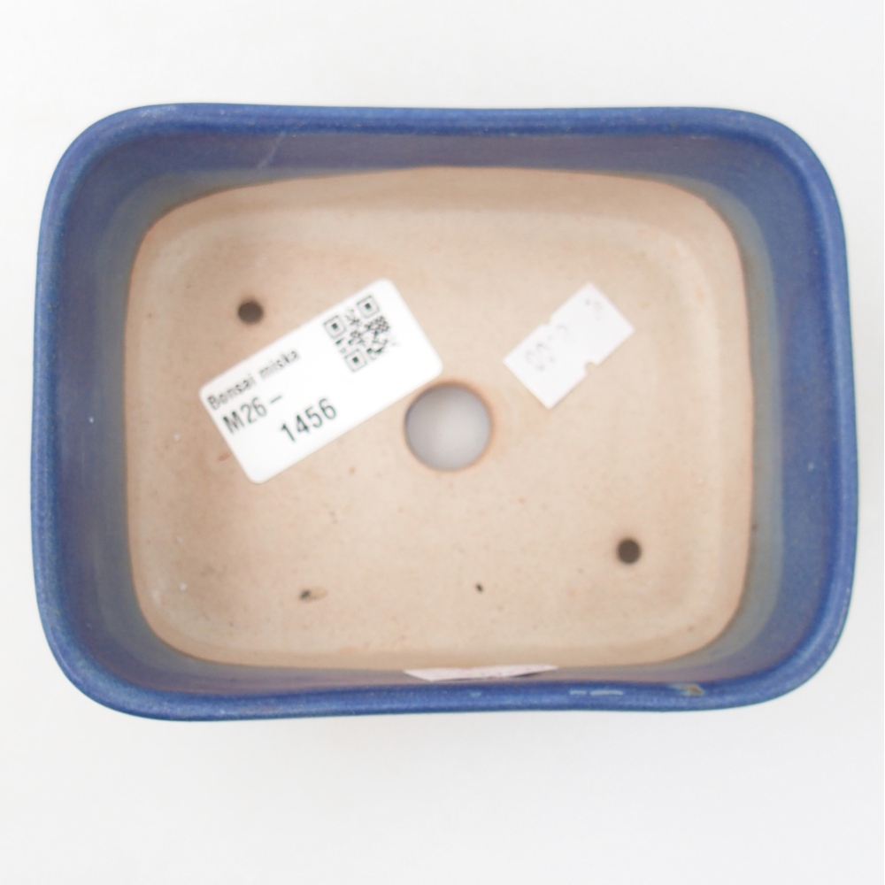 Bonsaischale aus Keramik 12,5 x 9,5 x 5 cm, Farbe blau