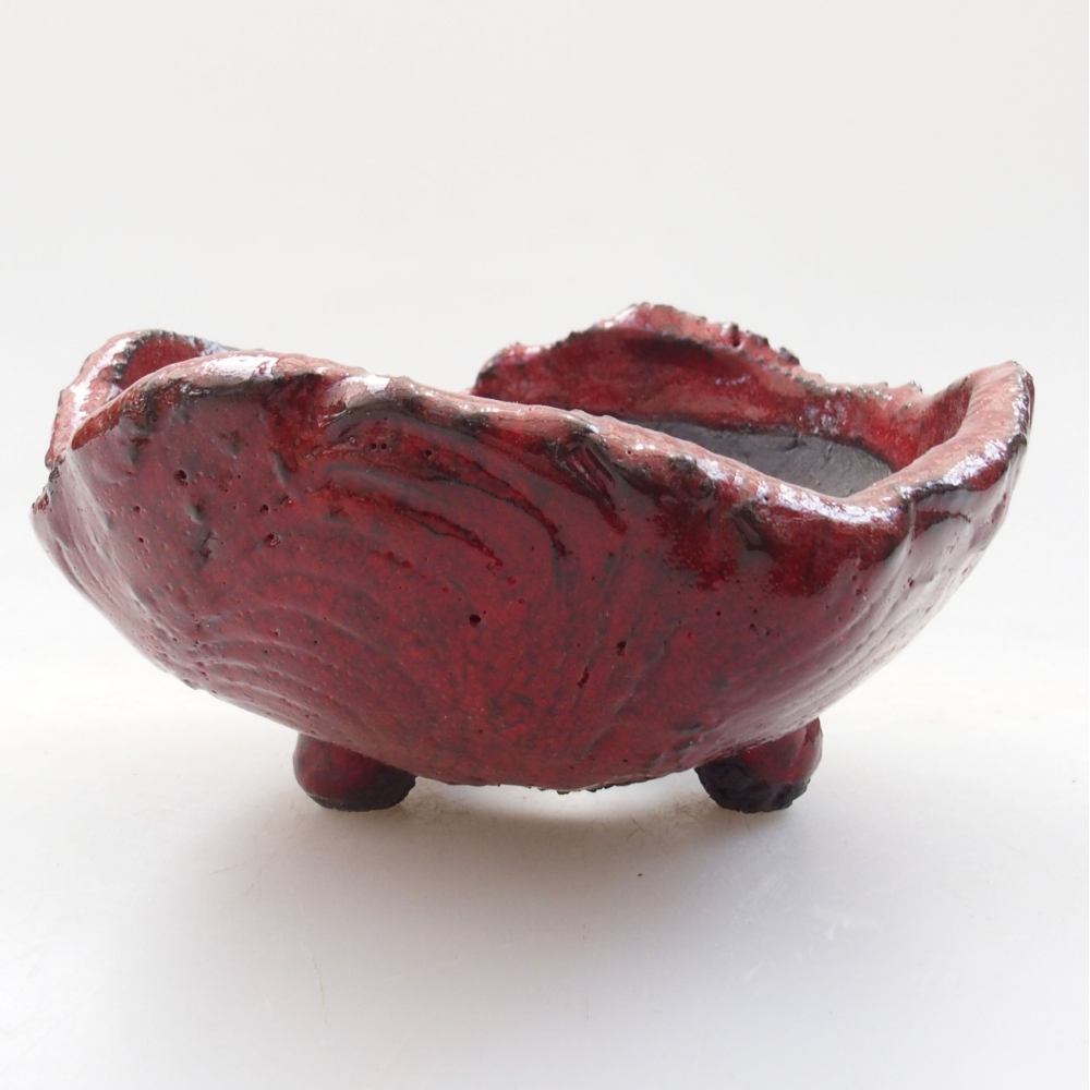 Keramikschale 9 x 8 x 5 cm, Farbe rot