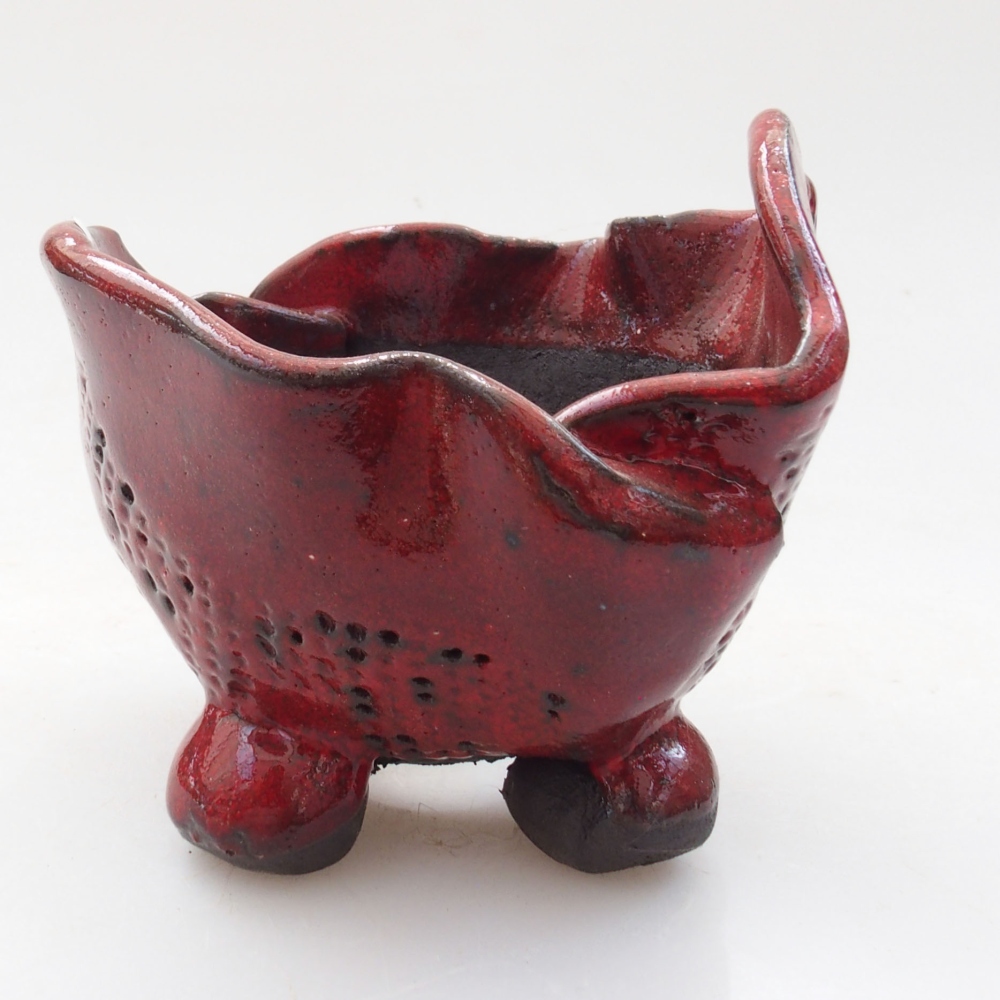 Keramikschale 8 x 7 x 8 cm, Farbe rot