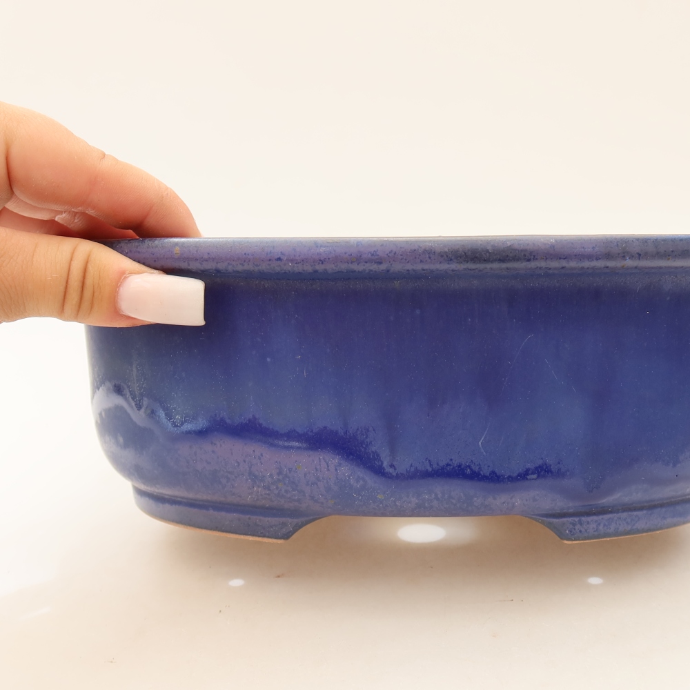 Keramik-Bonsai-Schale 23 x 19 x 8 cm, Farbe: Blau
