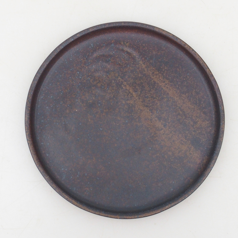 Bonsai-Schale rund D6-L – 13,5 x 13,5 x 1 cm – braun