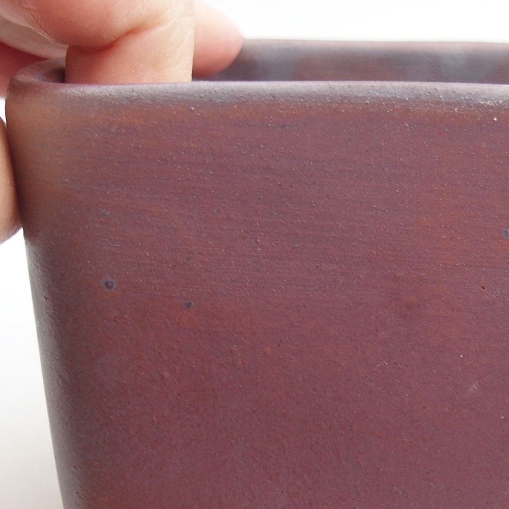 Bonsaischale aus Keramik 10 x 10 x 8 cm, metallfarben