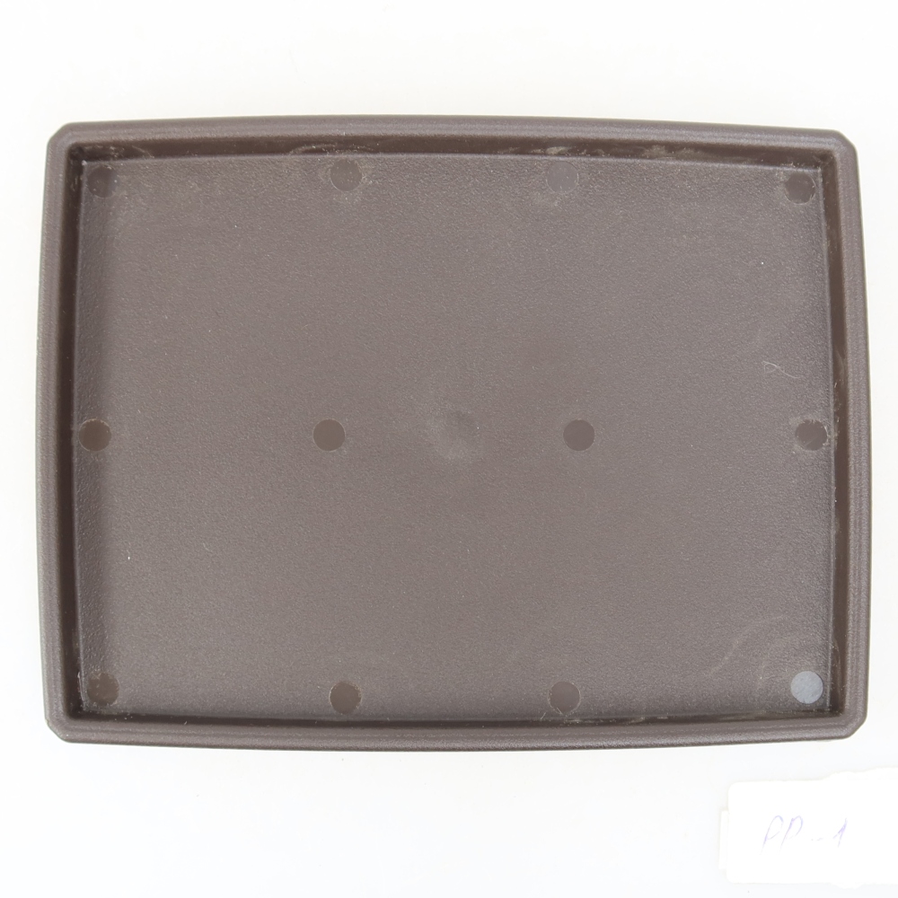 Bonsai-Untersetzer aus Kunststoff PP-1 – 15 x 11 x 1,2 cm, braun