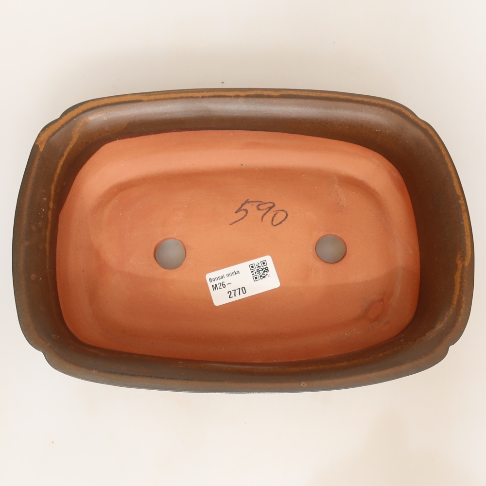 Keramikschale  24 x 17 x 6 cm, Farbe: braun