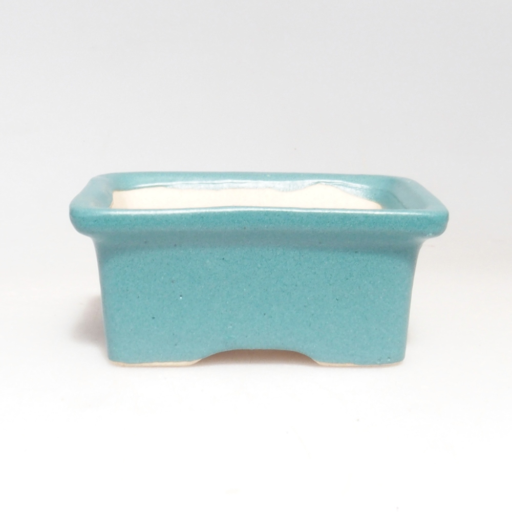 Keramik Bonsai Schale 6 x 4,5 x 2,5 cm, Farbe blau
