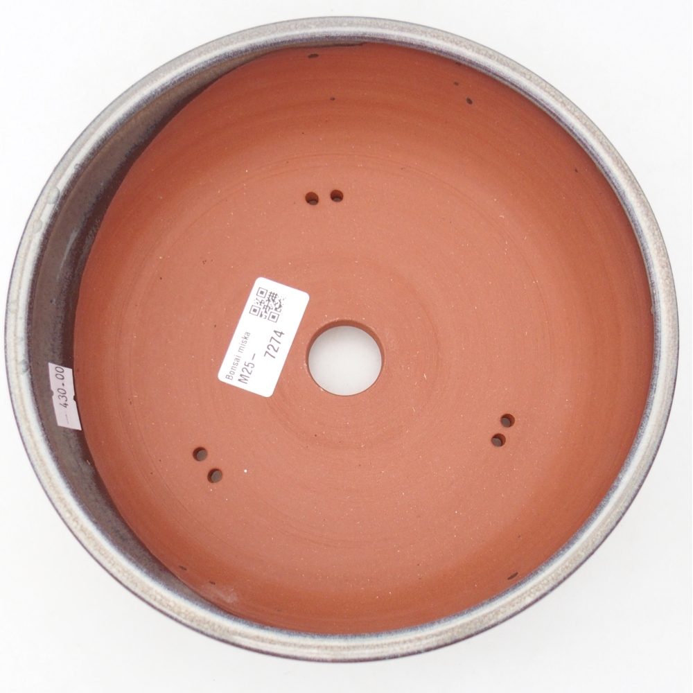 Bonsaischale aus Keramik 20,5 x 20,5 x 7,5 cm, Farbe blau