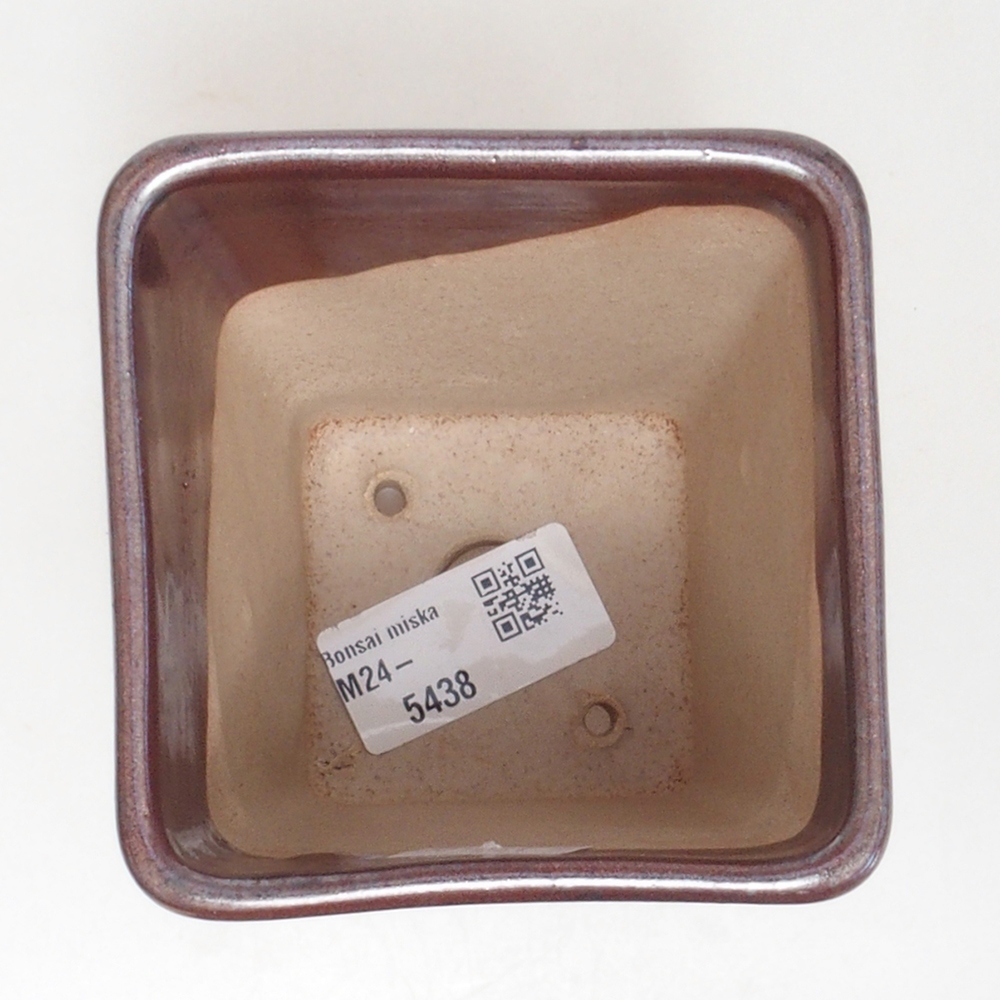 Keramik-Bonsaischale 8,5 x 8,5 x 11 cm, Farbe braun