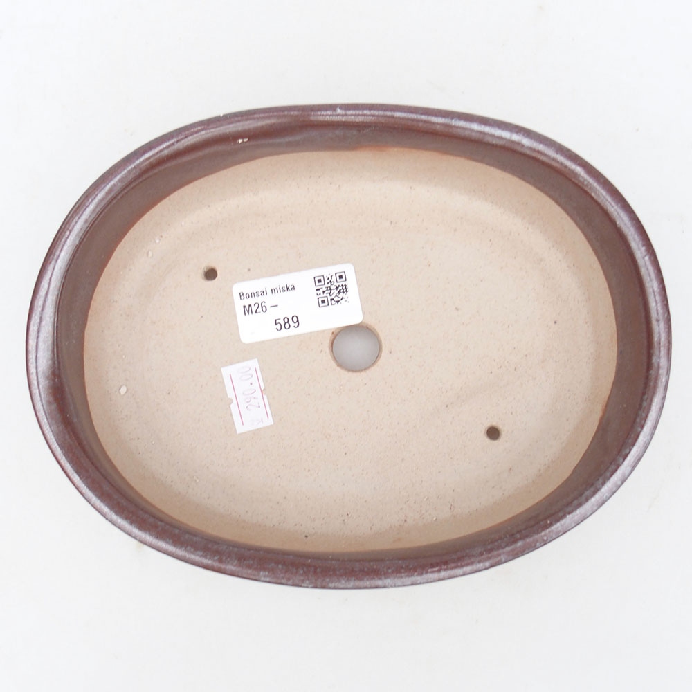 Bonsaischale aus Keramik 19 x 14 x 5 cm, braun