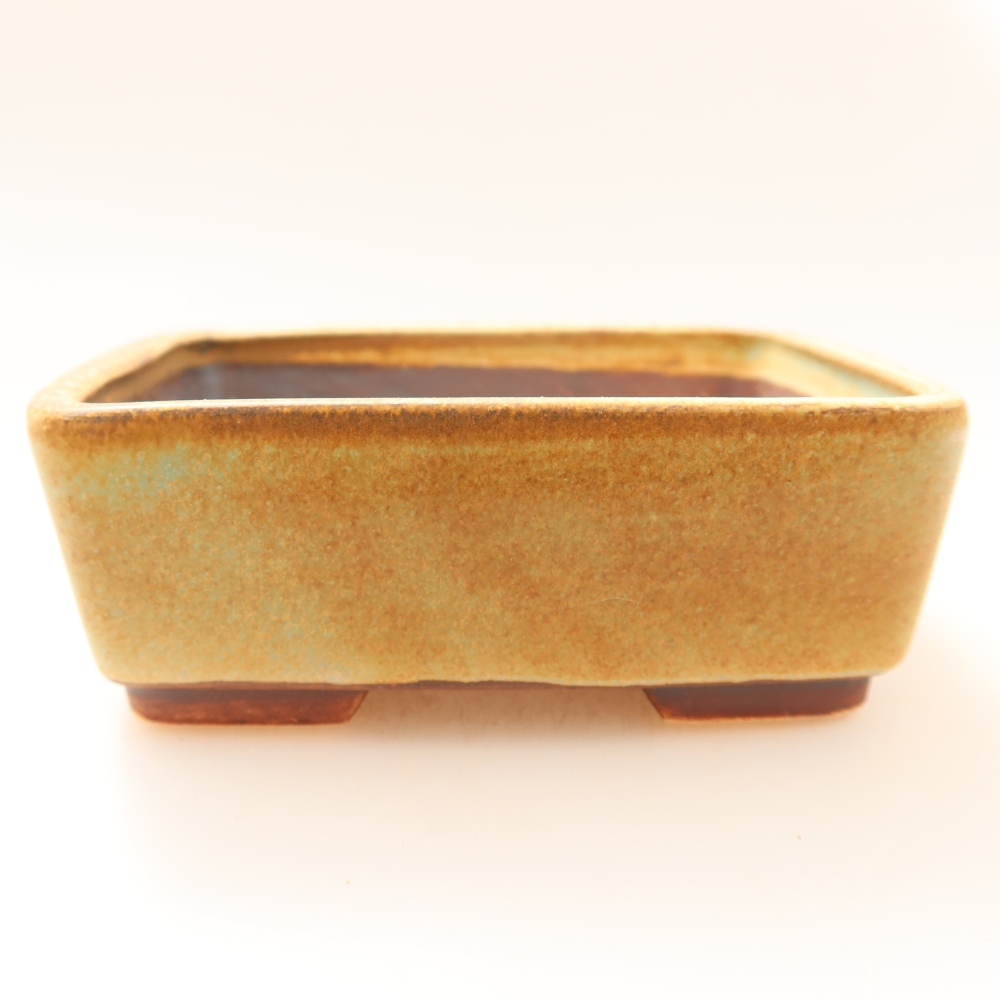 Keramik-Bonsai-Schale 10 x 8 x 3,5 cm, Farbe: grün