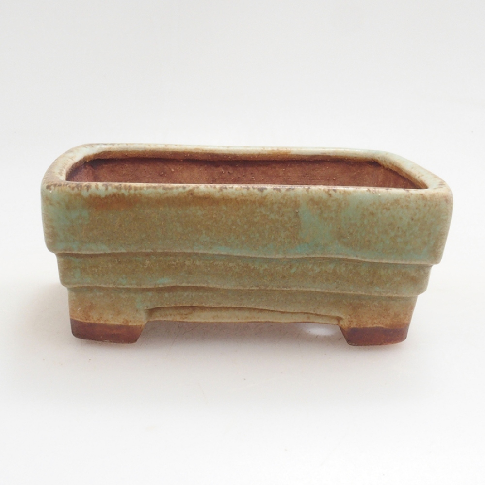Bonsaischale aus Keramik 9 x 7,5 x 3,5 cm, Farbe Grün
