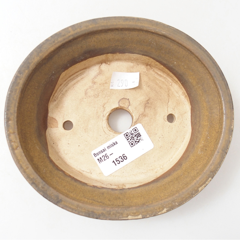 Bonsaischale aus Keramik 14 x 12,5 x 4 cm, braun