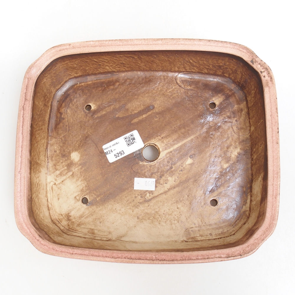 Bonsaischale aus Keramik  24,5 x 21 x 6  cm, Farbe rosa