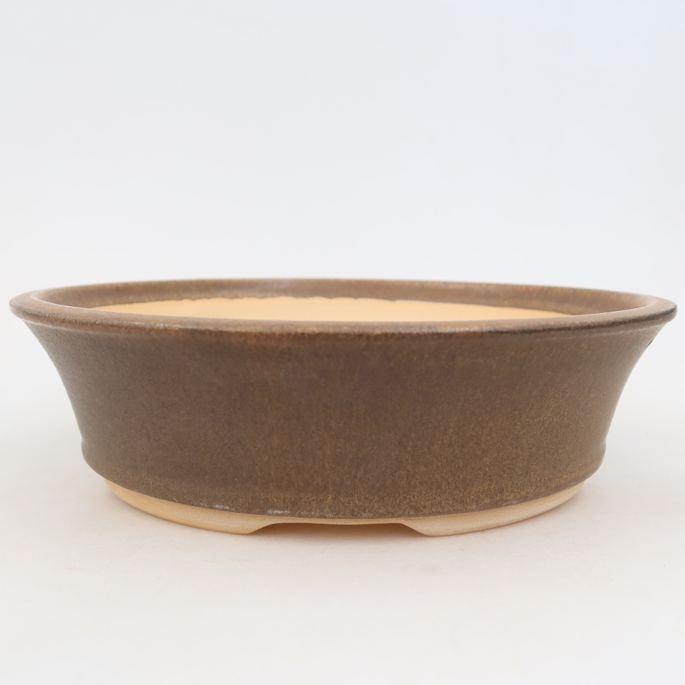 Keramik-Bonsai-Schale 24 x 24 x 6,5 cm, Farbe: Braun