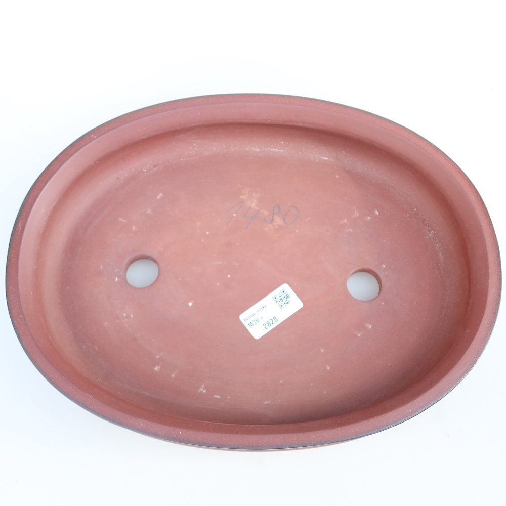 Keramikschale  31 x 23,5 x 5,5 cm, Farbe: Ziegelrot