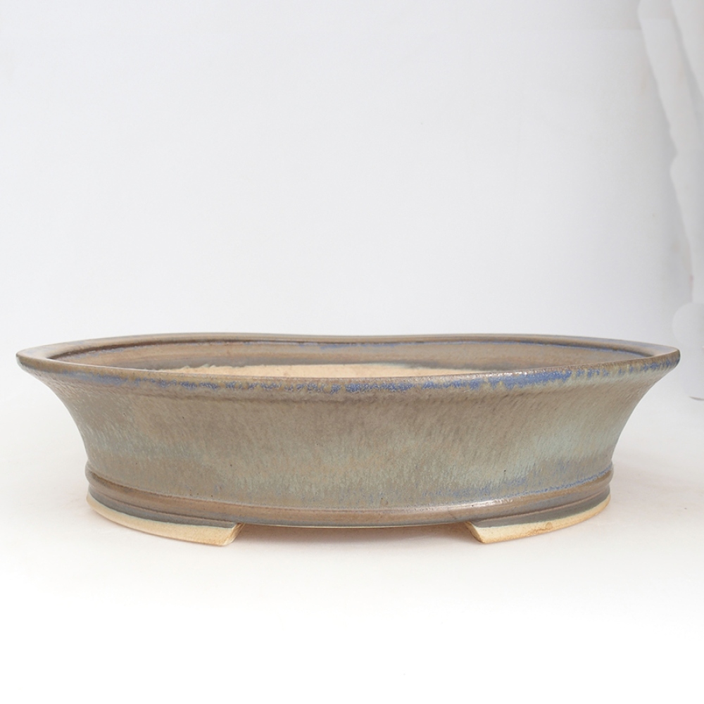 Keramik-Bonsaischale 32 x 29 x 7,5 cm, Farbe blau