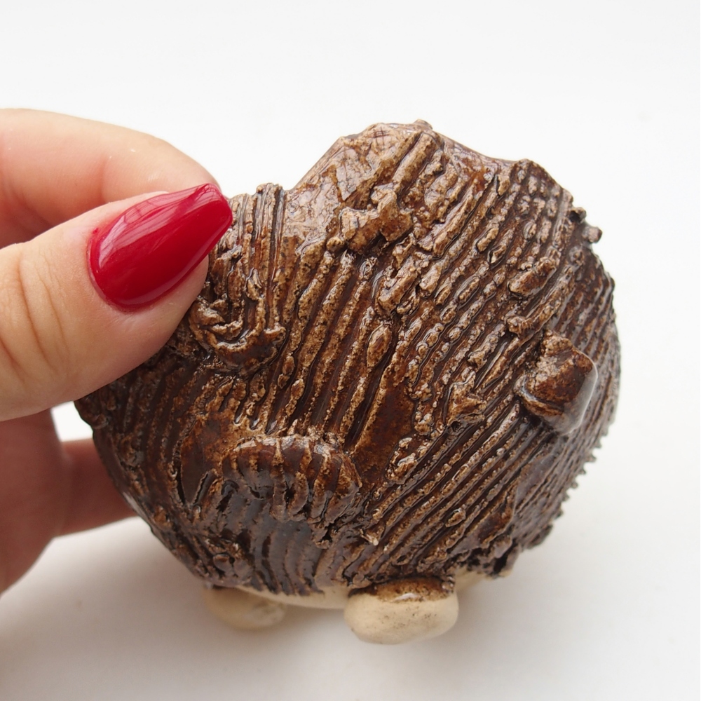 Keramische Schale 8,5 x 8,5 x 7 cm , Farbe braun