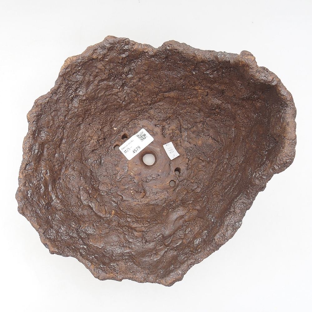 Keramikschale 24,5 x 24 x 21 cm, braun Farbe
