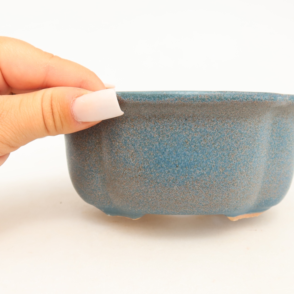 Keramik-Bonsai-Schale 13,5 x 11 x 6 cm, Farbe: Blau