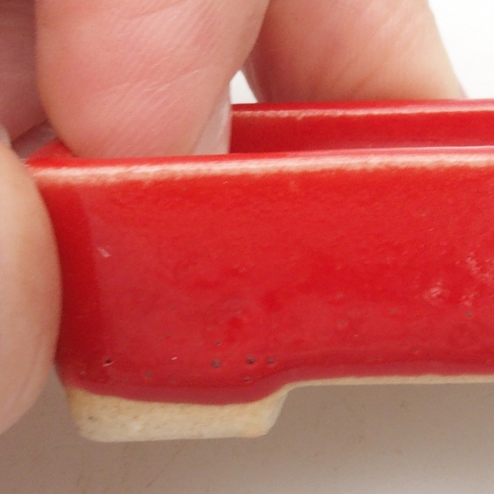 Mini-Bonsaischale  5 x 3 x 2 cm, Farbe rot