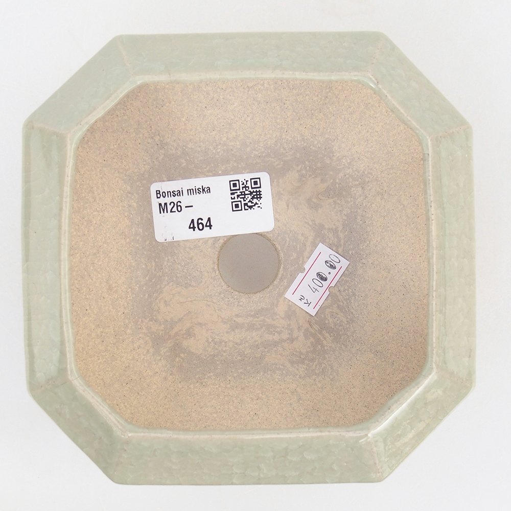 Bonsaischale aus Keramik 13,5 x 13,5 x 7,5 cm, grün
