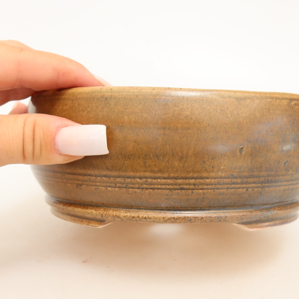 Keramik-Bonsai-Schale 16 x 16 x 6 cm, Farbe: braun
