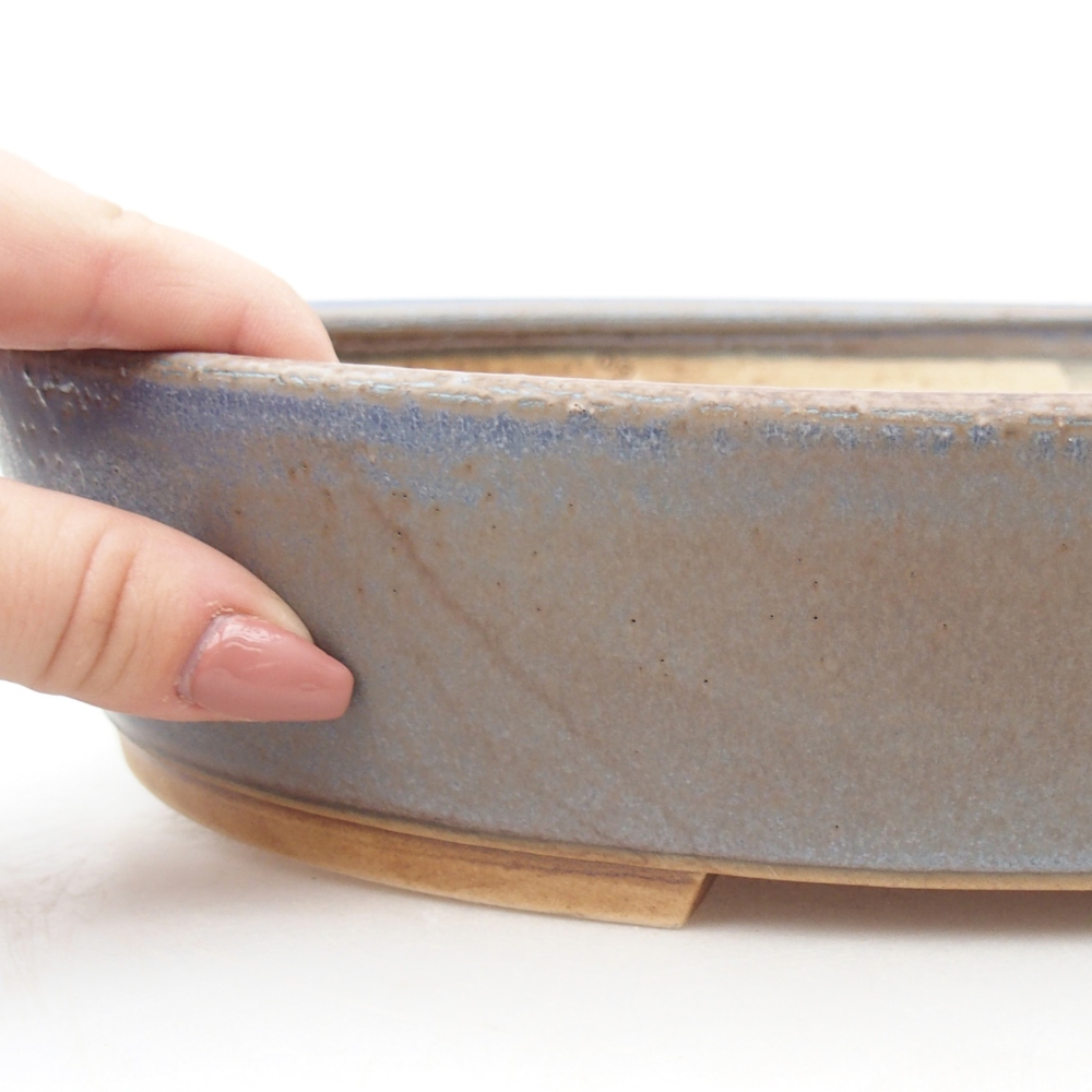 Bonsaischale aus Keramik 31,5 x 27,5 x 6 cm, Farbe blau