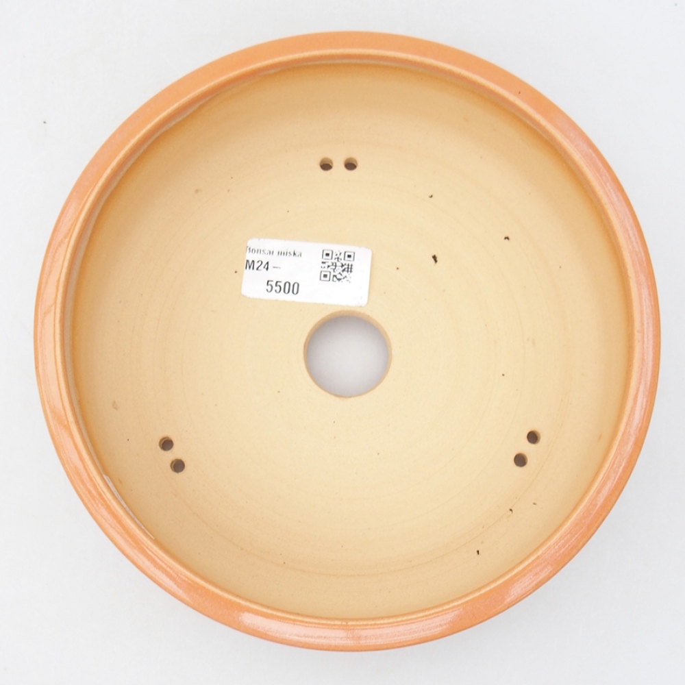 Keramik-Bonsaischale 17,5 x 17,5 x 5 cm, Farbe orange