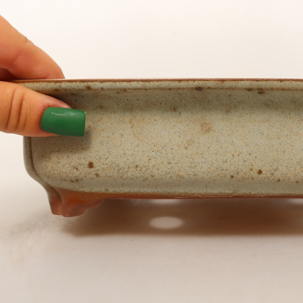 Keramikschale  24,5 x 17,5 x 6 cm , Farbe: Beige