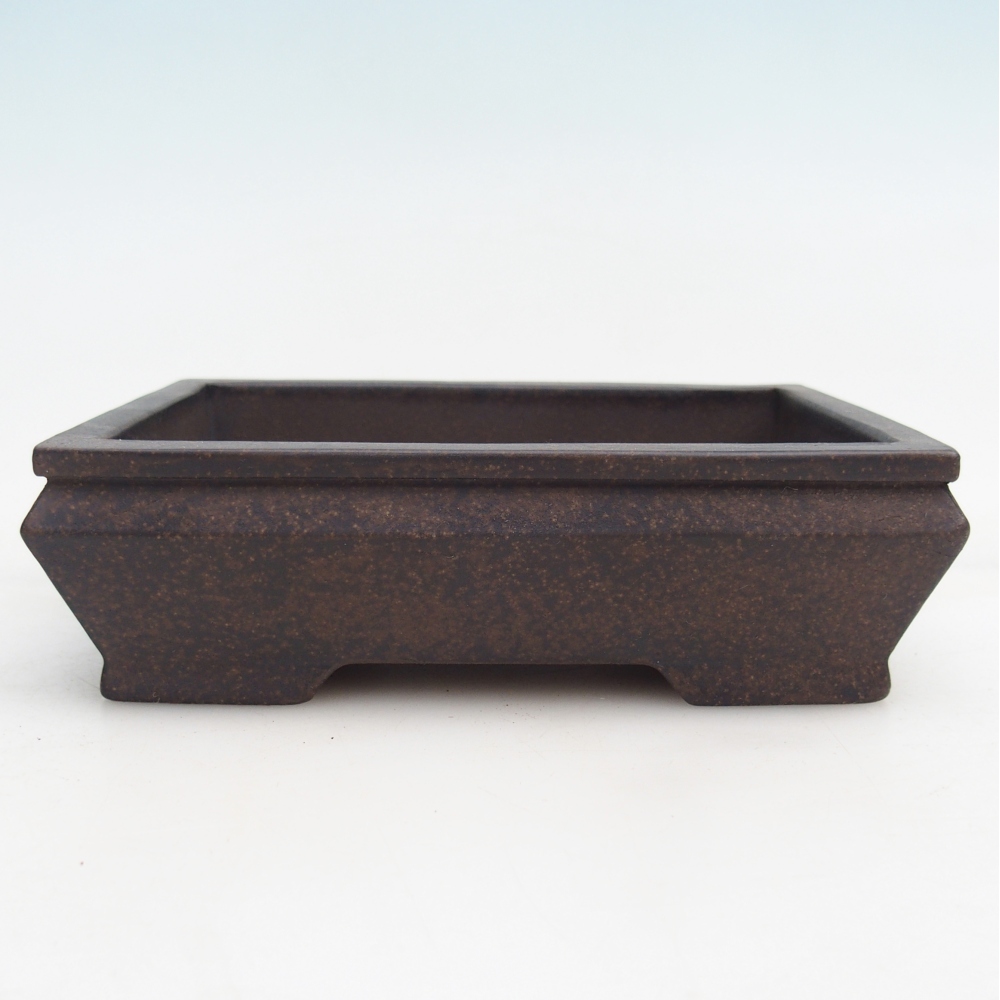 Bonsaischale aus Keramik 15,5 x 11 x 4,5 cm, bräunlich ocker