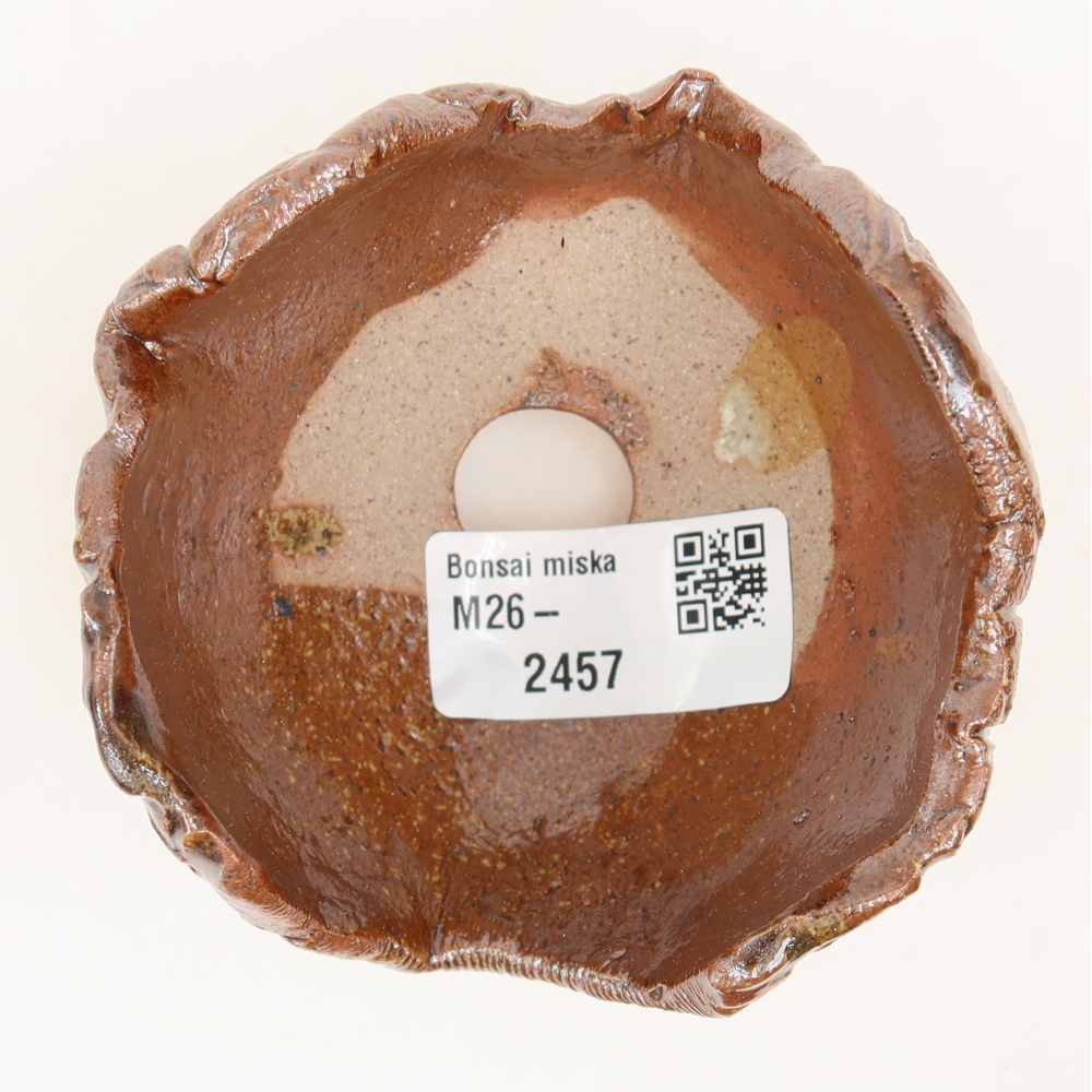 Keramikschale 9 x 8 x 6 cm , Farbe braun