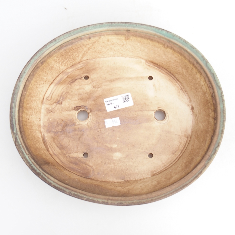 Bonsaischale aus Keramik 28 x 25 x 6 cm, grün