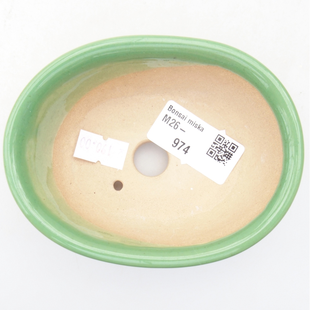 Bonsaischale aus Keramik 11 x 8,5 x 4 cm, grün