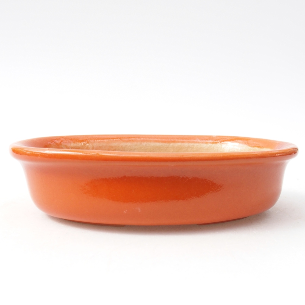 Bonsaischale aus Keramik 14,5 x 10,5 x 3,5 cm, orange