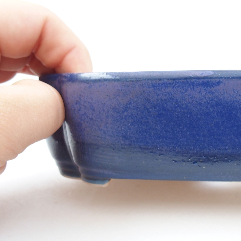 Keramik-Bonsaischale 16 x 12 x 4,5 cm, Farbe blau