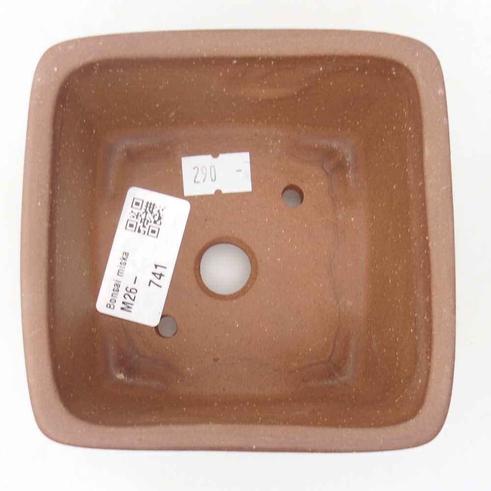 Bonsaischale aus Keramik 11 x 11 x 7 cm, braun