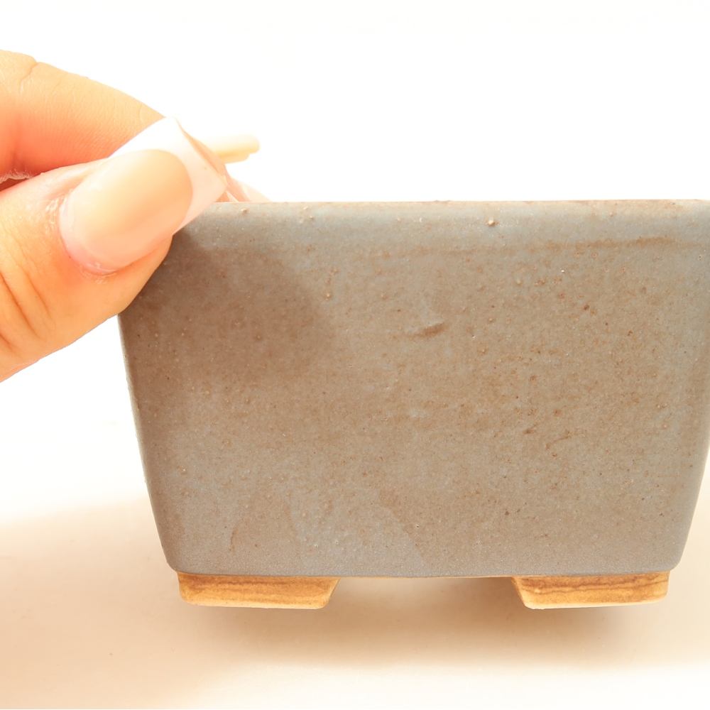 Bonsaischale aus Keramik 8,5 x 8,5 x 5,5 cm, Farbe blau