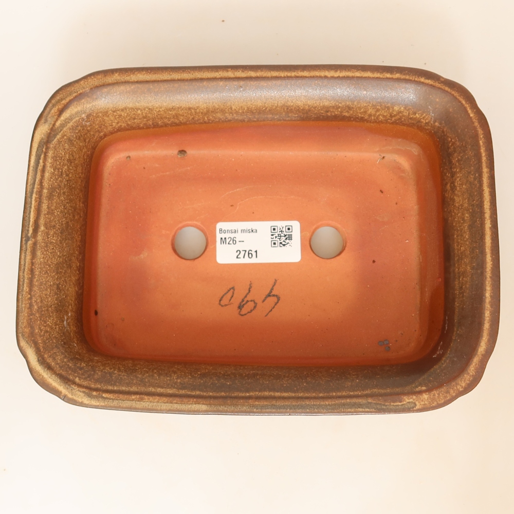 Keramikschale  20 x 15,5 x 5,5 cm, Farbe: braun