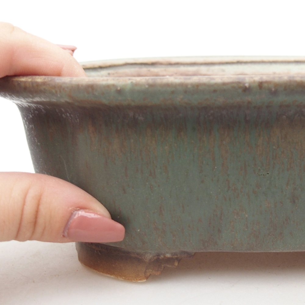 Bonsaischale aus Keramik 20 x 16,5 x 7 cm, grün