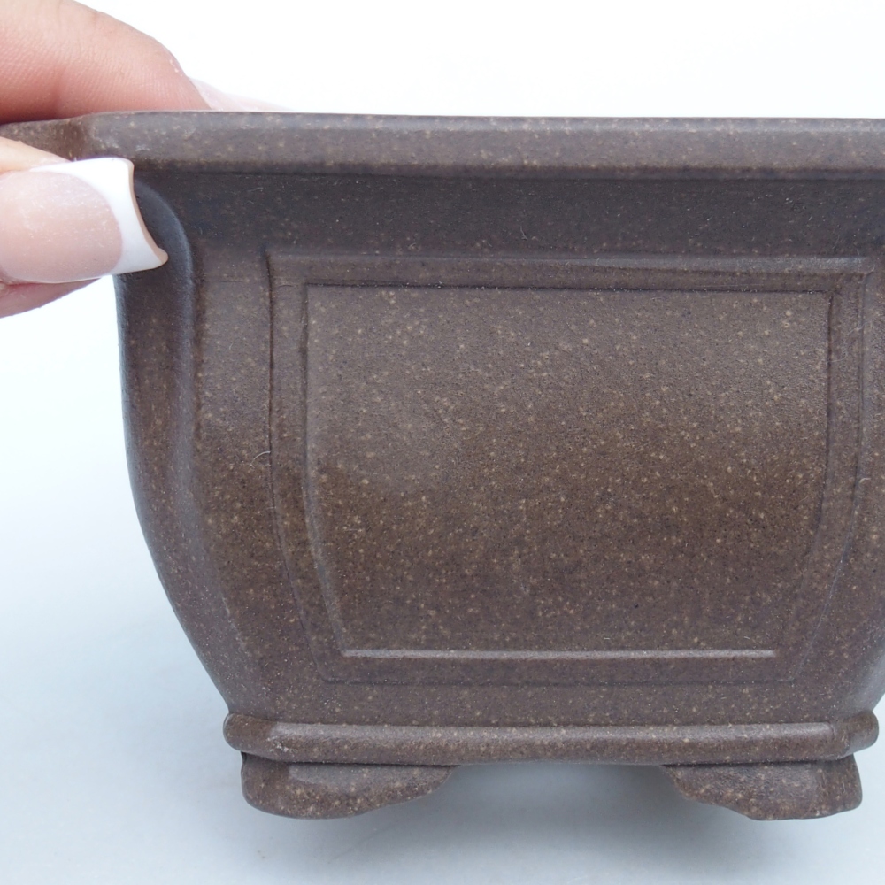 Schale 12 x 12 x 7,5 cm braun ocker