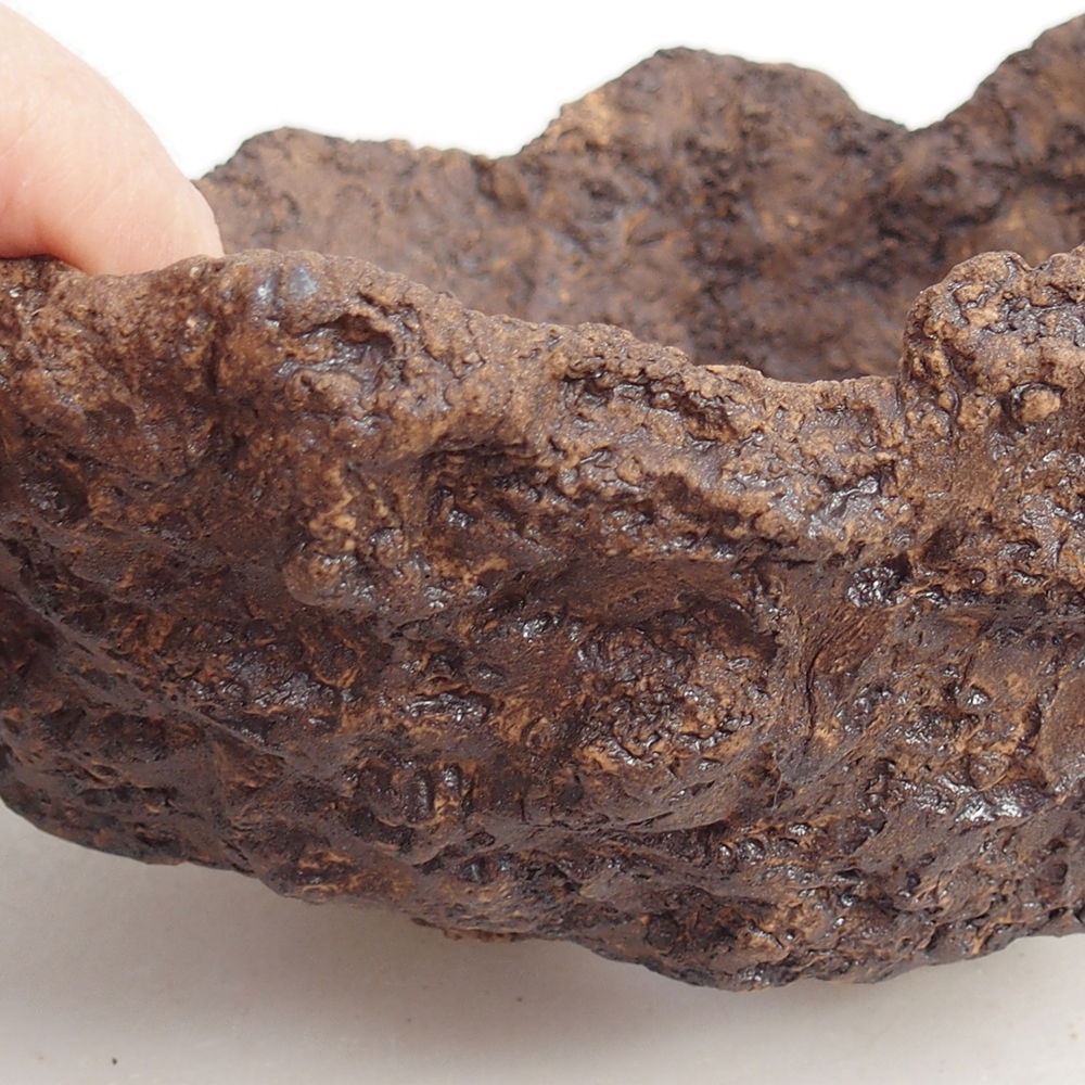 Keramikschale 19 x 15 x 14 cm , Farbe braun