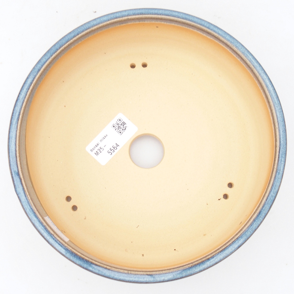 Keramik-Bonsaischale 19 x 19 x 6 cm, Farbe blau