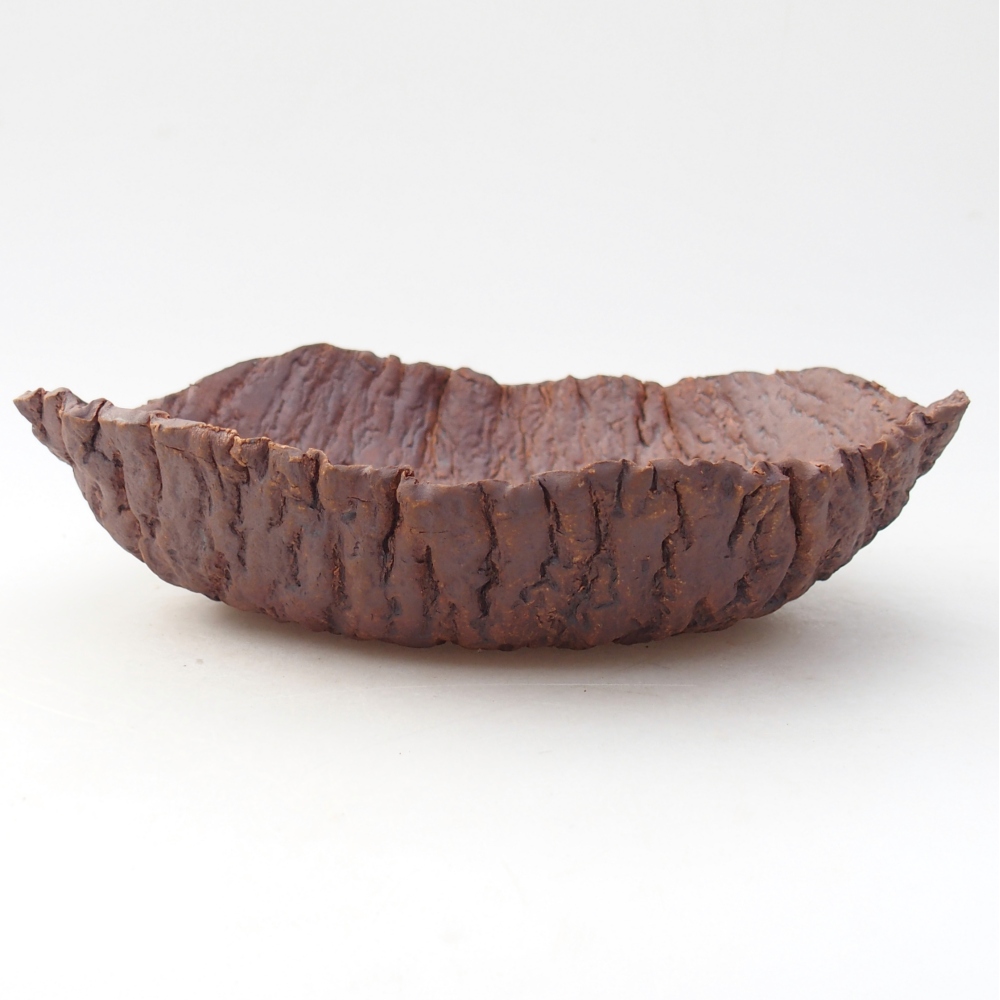 Keramikschale 22 x 22,5 x 6 cm , Farbe braun