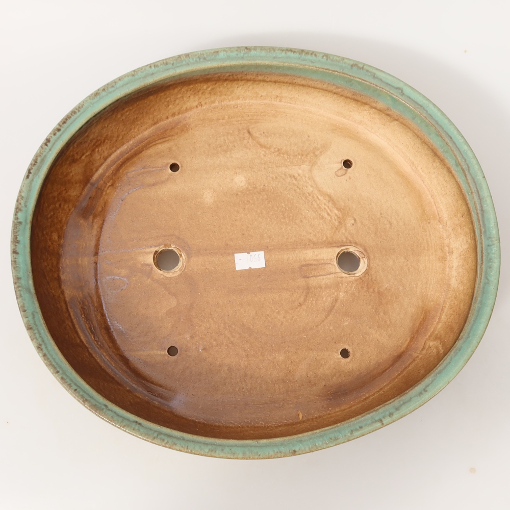 Bonsaischale aus Keramik 31,5 x 27,5 x 6 cm, grün