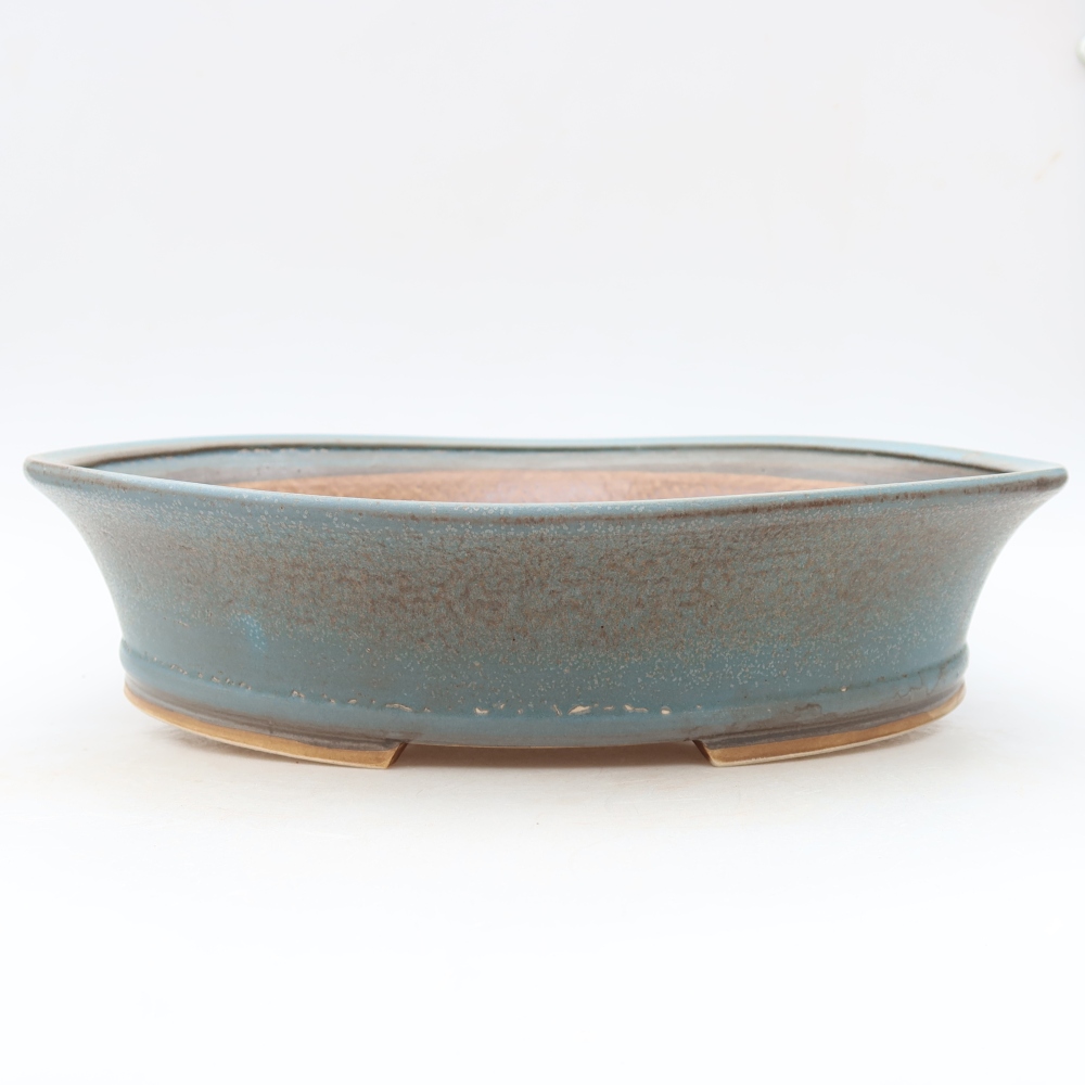 Bonsaischale aus Keramik 26,5 x 24 x 5,5 cm, Farbe blau