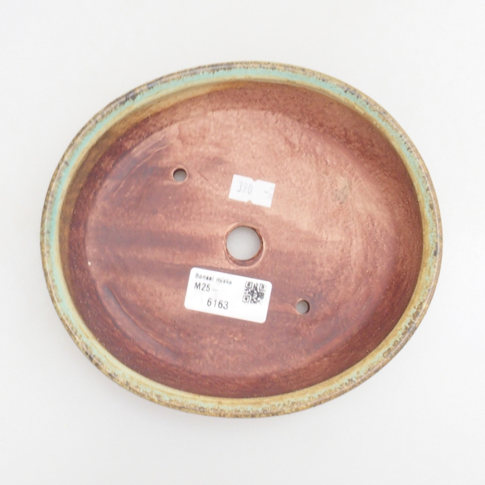 Bonsaischale aus Keramik 18 x 16 x 4 cm, Farbe Grün