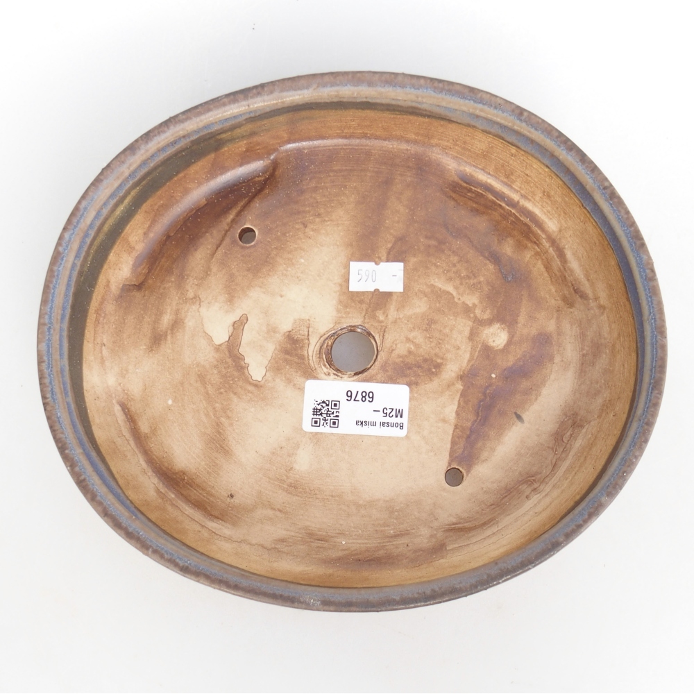 Bonsaischale aus Keramik 22,5 x 20 x 4,5 cm, Farbe blau