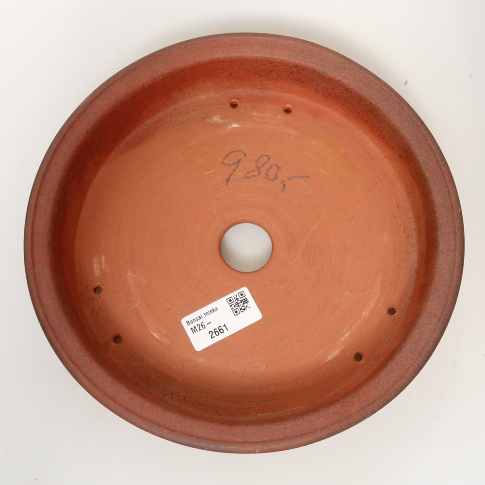 Keramikschale  22,5 x 22,5 x 5,5 cm, Farbe: Ziegelrot